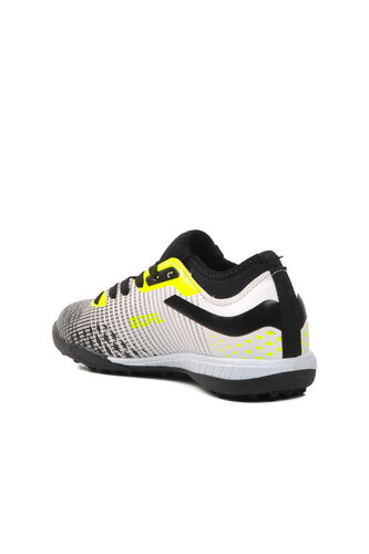 Aspor Beyaz Siyah Neon Sarı Erkek Çocuk Halı Saha Ayakkabısı