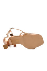 Aspor Rose Pembe Ayna Kadın Abiye Ayakkabı Topuklu Sandalet - Thumbnail