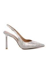 Aspor - Aspor Gümüş Gri Kadın Topuklu Ayakkabı