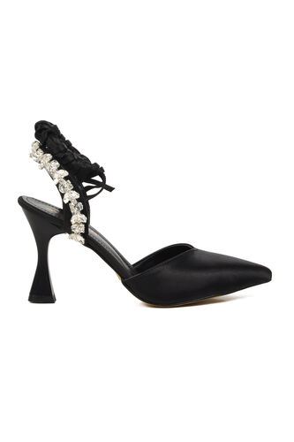 Aspor Siyah Kadın Abiye Topuklu Ayakkabı