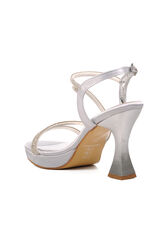Aspor Gümüş Gri Kadın Abiye Topuklu Ayakkabı - Thumbnail