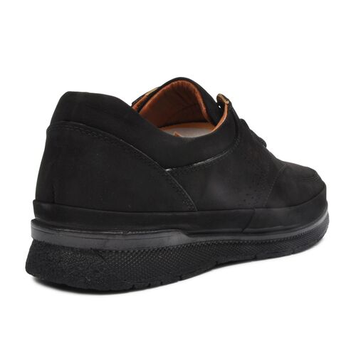 Aspor Siyah Nubuk Hakiki Deri Erkek Comfort Ayakkabı
