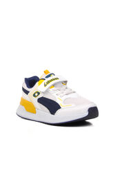Aspor - Aspor Beyaz Lacivert Sarı Erkek Çocuk (Unisex) Spor Ayakkabı