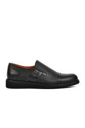 Ayakmod - Ayakmod Premium 03256 Siyah Hakiki Deri Erkek Casual Ayakkabı