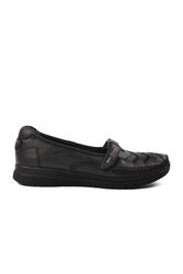 Forelli - Forelli Siyah Hakiki Deri Kadın Comfort Ayakkabı