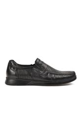 Forelli - Forelli Siyah Hakiki Deri Erkek Comfort Günlük Ayakkabı