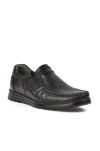 Forelli Siyah Hakiki Deri Erkek Comfort Günlük Ayakkabı