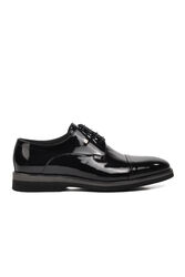Fosco - Fosco Siyah Rugan Hakiki Deri Erkek Günlük Ayakkabı