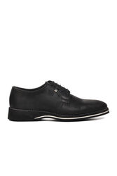 Fosco - Fosco Siyah Desenli Hakiki Deri Erkek Klasik Ayakkabı