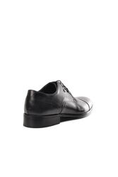 Fosco Siyah Hakiki Deri Bağcıklı Klasik Ayakkabı - Thumbnail