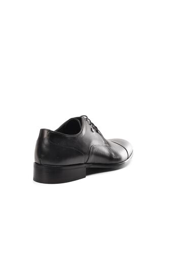 Fosco Siyah Hakiki Deri Bağcıklı Klasik Ayakkabı