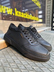 Pabucmarketi - Pabucmarketi Erkek Günlük Ayakkabı Siyah (Siyah Taban)