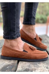 Pabucmarketi Erkek Loafer Erkek Ayakkabı Taba - Thumbnail