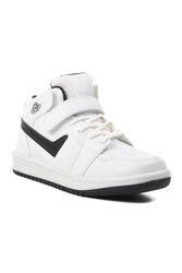 Lambırlent - Lambırlent Beyaz Siyah Çocuk Bilek Boy Sneaker