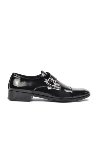 Marco Rossi Siyah Rugan Hakiki Deri Erkek Klasik Ayakkabı