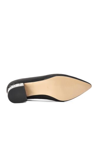 Pierre Cardin Siyah Süet Kadın Topuklu Ayakkabı