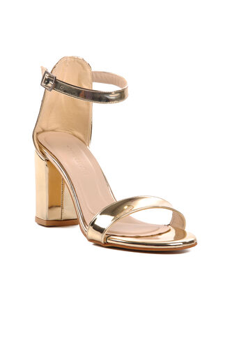 Pierre Cardin Altın Gold Kadın Abiye Ayakkabı Topuklu Sandalet