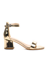 Pierre Cardin - Pierre Cardin Altın Gold Kadın Abiye Ayakkabı Topuklu Sandalet