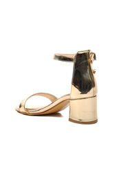 Pierre Cardin Altın Gold Kadın Abiye Ayakkabı Topuklu Sandalet - Thumbnail