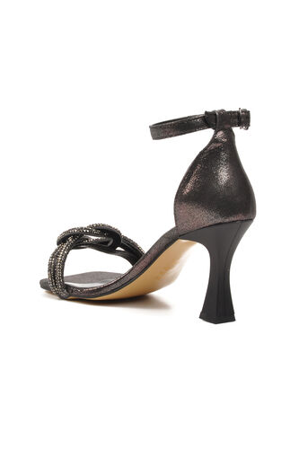 Pierre Cardin Platin Kadın Abiye Ayakkabı Topuklu Sandalet