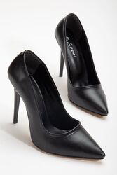 Pabucmarketi Siyah İnce Topuklu Kadın Abiye Ayakkabı - Thumbnail