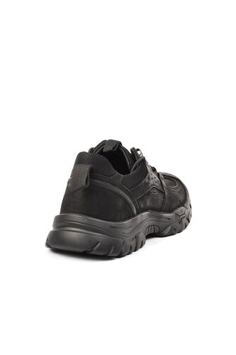 Scootland Siyah Nubuk Hakiki Deri Erkek Günlük Ayakkabı
