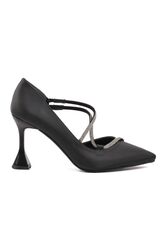 Sosela - Sosela Siyah Saten Kadın Abiye Ayakkabı
