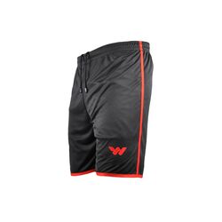 Walkway Siyah Kırmızı Polyester Erkek Spor Şort - Thumbnail