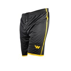 Walkway Siyah Sarı Polyester Erkek Spor Şort - Thumbnail