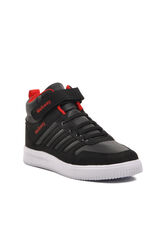 Walkway Siyah Beyaz Kırmızı Cırtlı Erkek Çocuk Hi Sneaker - Thumbnail